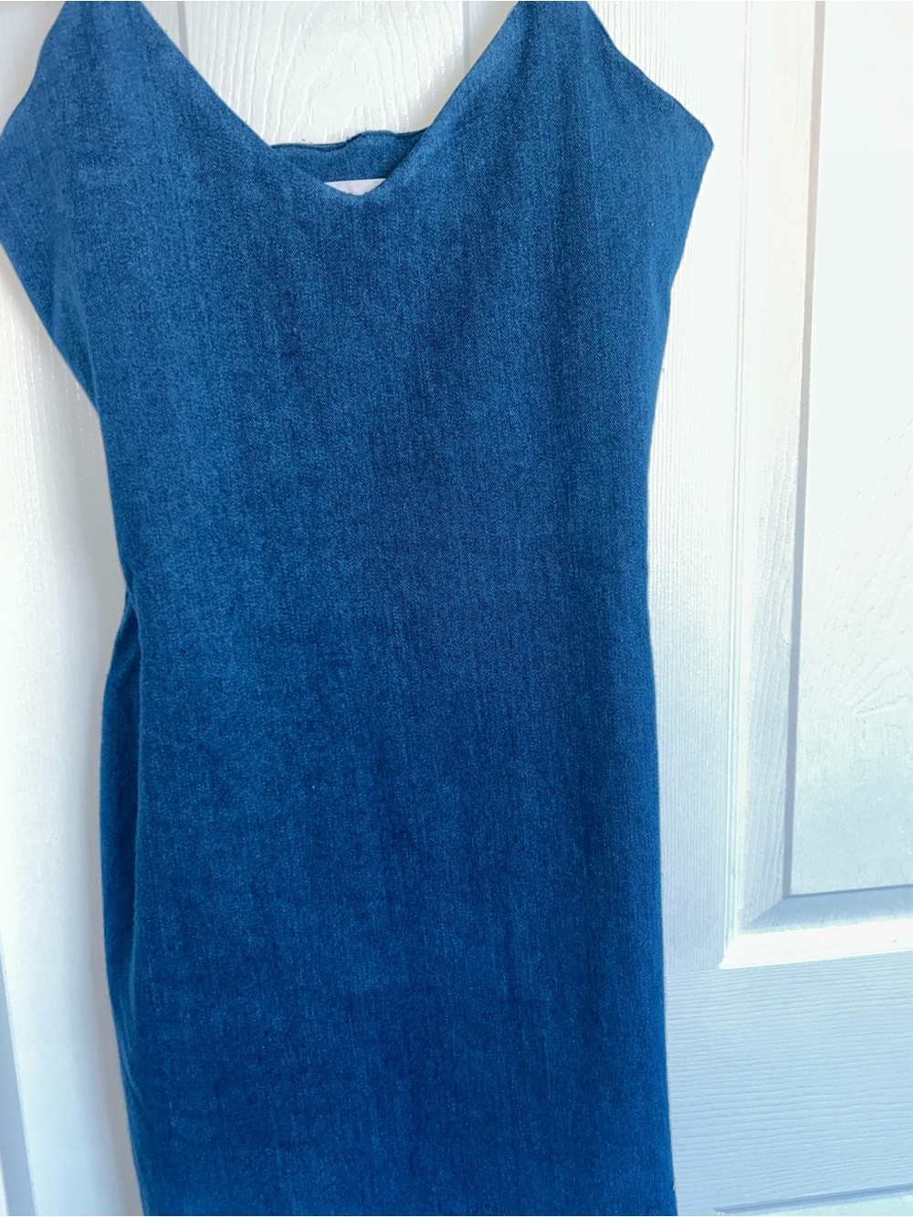 Susana Monaco light denim v neck Slip Dress - Picture 3 of 12